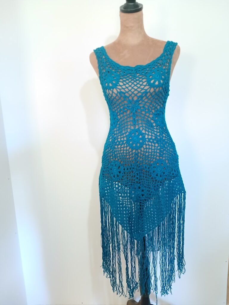 Blue Stylish Beach Cover up Dress